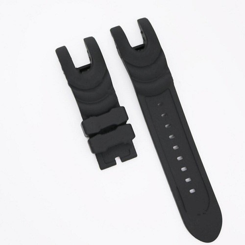 26mm black rubber watch band - black,