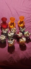 Vintage Glass Vase Bundle Job Lot x4 Decorative Home Decor Collectable