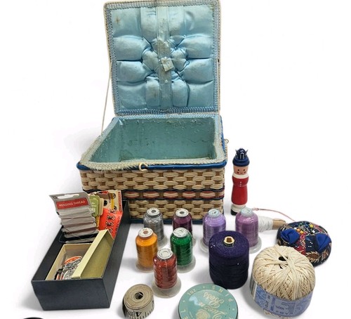 Vintage wicker sewing - sewing, with