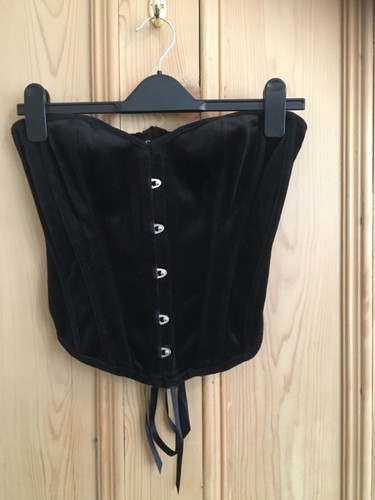 Black velvet steel boned - black,