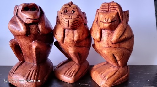 Monkey ornaments three wise - ornaments,