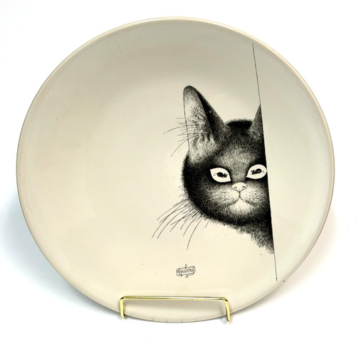 Dubout cat plate painting - plate,
