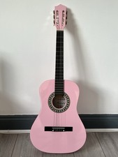 Acoustic 6 String Herald Children’s Guitar With Bag, In Pink , Mosaic Pattern