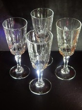 4 Sherry Glasses  cut glass