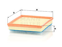 New air filter for vauxhall - new,
