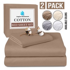 2 PACK Egyptian Cotton Flat