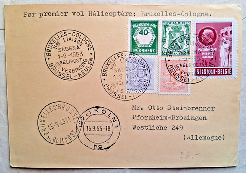 Belgium 1953 card with - belgium,