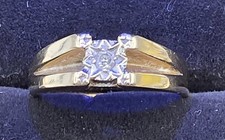Vintage 9ct Gold Diamond Gypsy