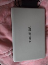 White Toshiba Satellite Laptop