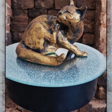 Muffin Bronze Cat Figurine by