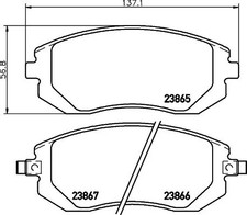 Brake pads Front Axle 8DB 355