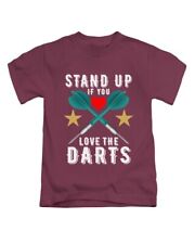 Stand Up If You Love The Darts Adults T-Shirt Funny Darts Tee Top New
