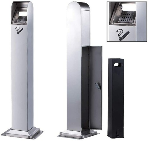110cm metal litter rubbish bin - litter/rubbish,