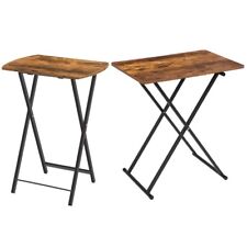 HOOBRO Folding TV Tray Side Table Bedside Table Snack Table for Small Space