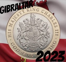 Gibraltar ?? coin £2 pound 2023 God save the King Charles III CIII His Majesty