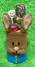 KNITTING PATTERN - Easter Peter Rabbit inspired Holder 15cm tall - fit tin can