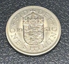 1953 English Shilling in