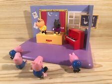 Peppa Pig Bundle Theatre Show + 6 Figures Kid's Playset Toy Good Condition 