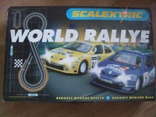 COMPLETE BOXED WORLD RALLYE SCALEXTRIC SET.