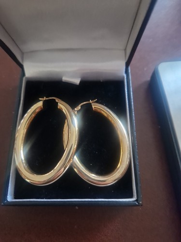 9ct yellow gold large 40mm - large,
