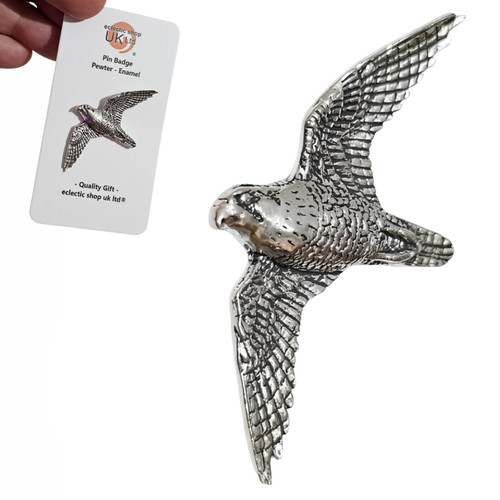 Peregrine falcon pin badge - peregrine,