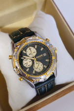 Pulsar by Seiko Y182-6B20 (Seiko 7T32) Chronograph Alarm diver 100m — Two-Tone