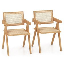 Set of 2 Rattan Accent Chairs