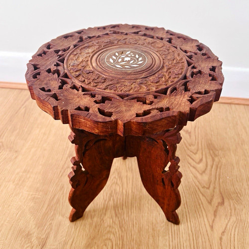 Vintage hand carved indian - vintage,