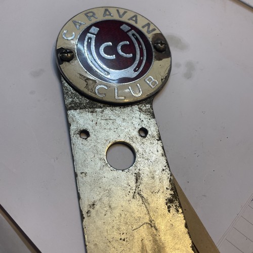Vintage caravan club enamel - caravan,