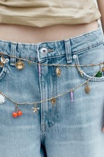 ZARA GOLD METAL CHARM CHAIN