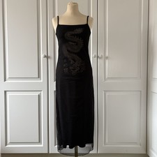 Tammy Girl 90s Black Mesh Midi