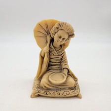 Sitting Japanese Geisha Girl