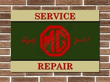 MG Service & Repair Metal Sign