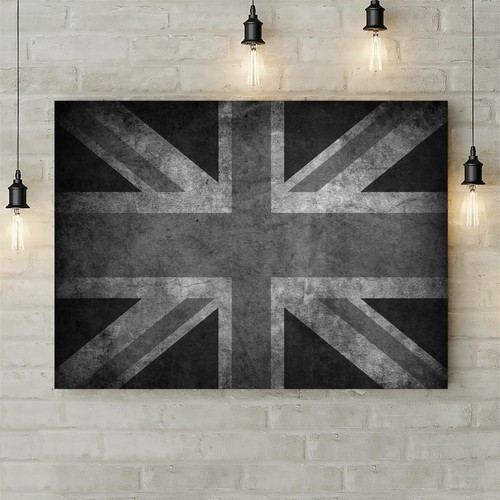 Union jack black and white - -,