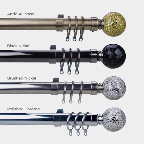 Mosaic metal curtain pole - metal,