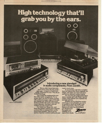 1978 zenith stereo components - zenith,