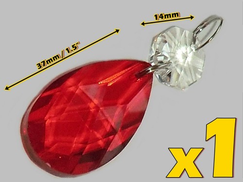 Red chandelier glass crystals - chandelier,