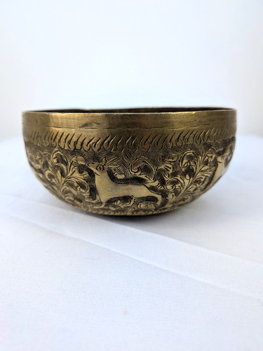 Vintage indian brass - vintage, dish