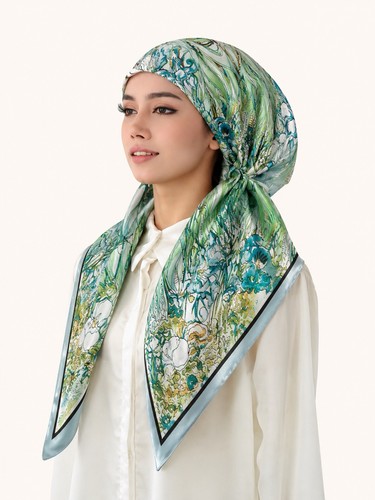 Scarf luxurious 100 silk - 100%,