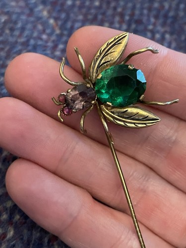 Amazing antique bug brooch fly - bug,