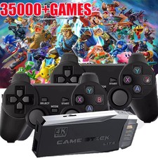 Wireless 35000+ 4K HDMI TV Video Game Stick Retro Gaming Console w/ 2 Controller