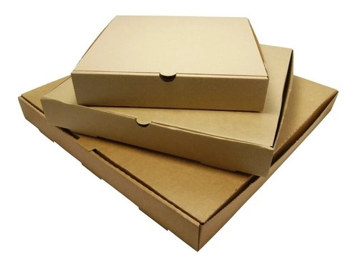 Plain kraft white pizza boxes - pizza,