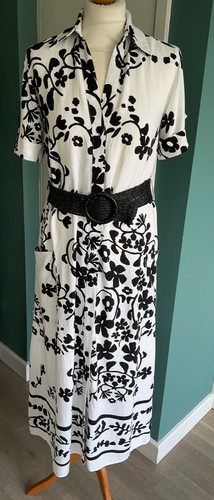 Zara black white linen - white,