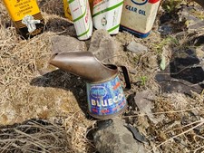 Vintage Oil Jug Pourer Smiths Bluecol Antifreeze 