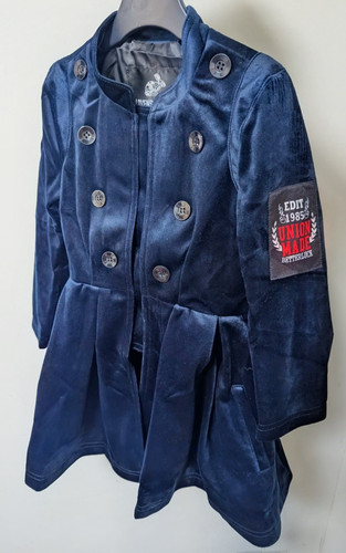 Girls vintage velvet navy - vintage,