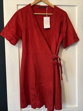Zara red faux suede dress - EU