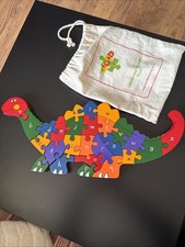 Wooden dinosaur colourful - dinosaur,