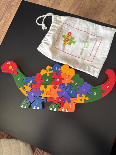 Wooden dinosaur colourful - wooden,
