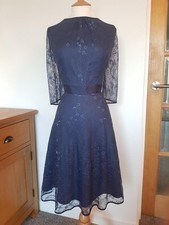 COAST Dress Sz 18 Navy Fit