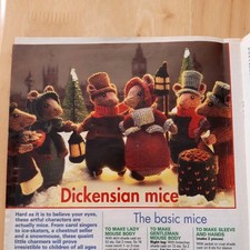 ALAN DART DICKENSIAN MICE KNITTING PATTERN & SEWING PATTERNS XMAS SPECIAL